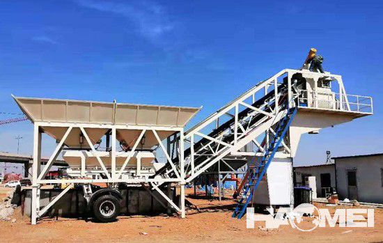 mobile concrete mixing plant