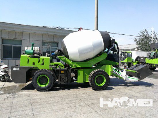 self-loading concrete mixer