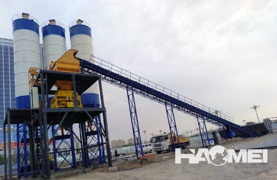 HZS120 concrete mixing plant