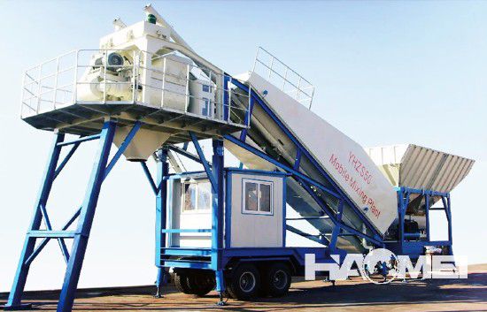 mobile concrete mixing plant