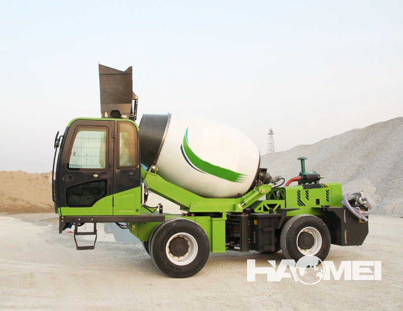 self-loading concrete mixer