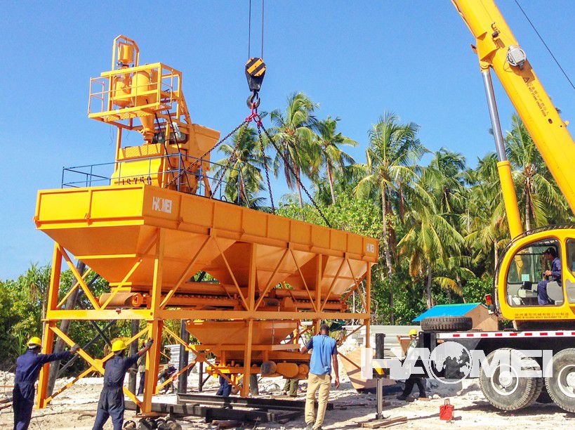 Concrete mixing plant batching machine