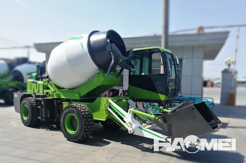 self-loading concrete mixer truck