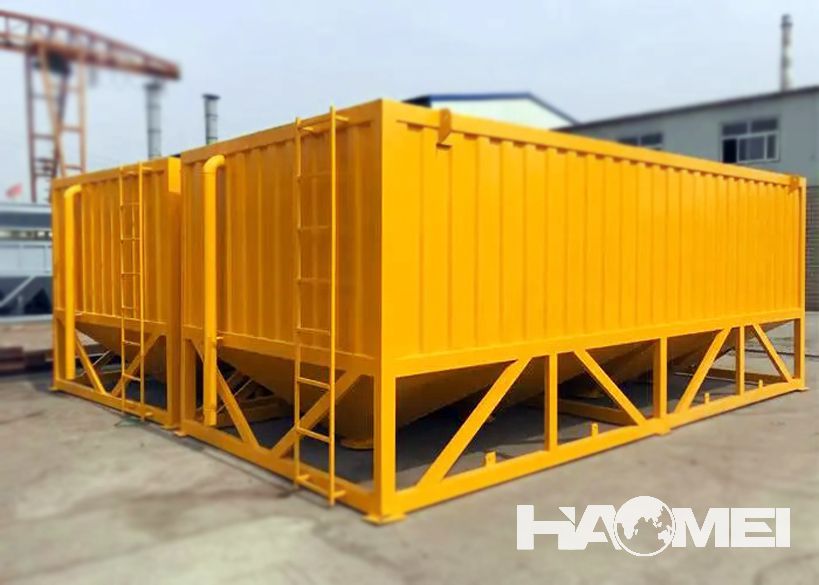Horizontal cement silo