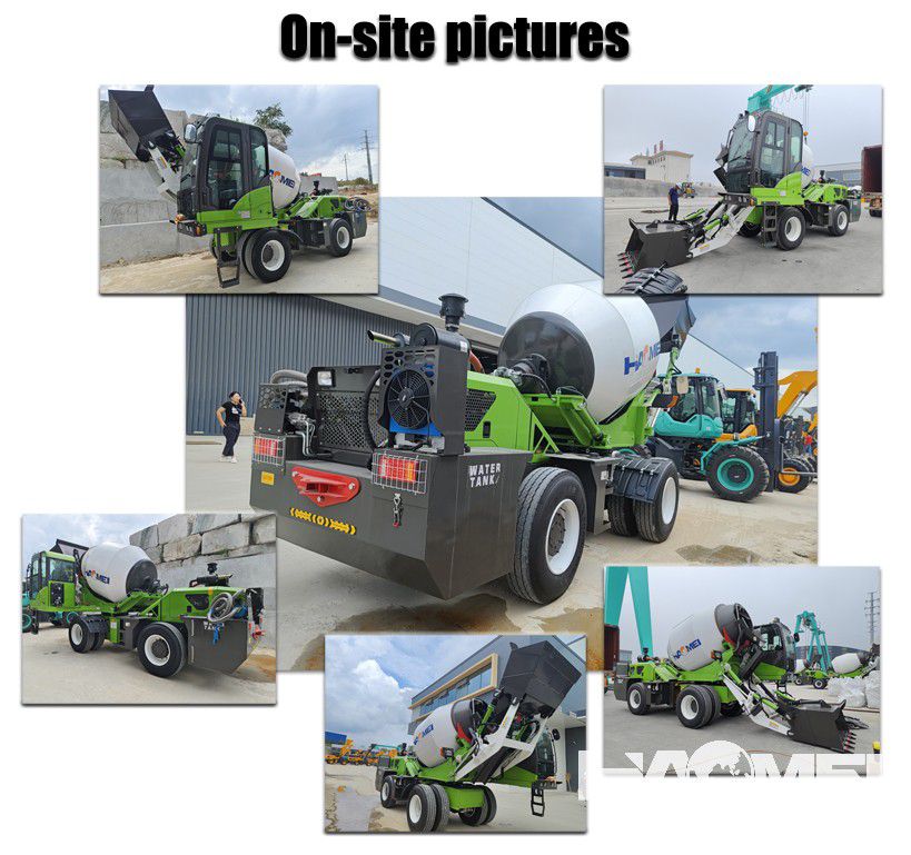 Self loading mixer truck