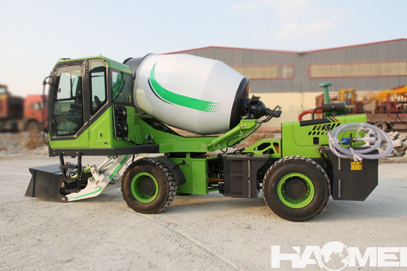 self-loading concrete mixer truck