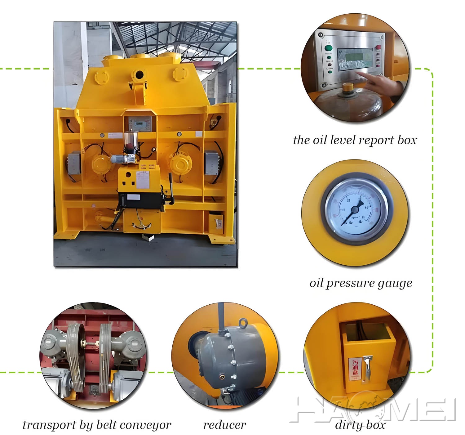 Components of the Sicoma Concrete Mixer