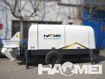 Diesel concrete trailer pump