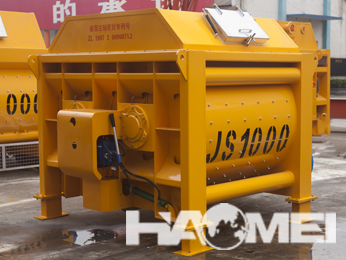 JS type twin-shaft forced concrete mixer