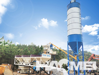 HZS35 small concrete mixing plant