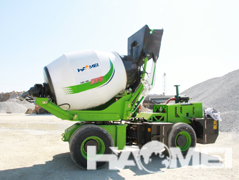 Mobile concrete mixer truck