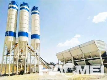 Continuous integrated concrete mixing plant