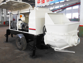 Diesel engine concrete delivery pump