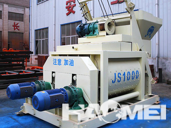 JS1000 Forced concrete mixer output