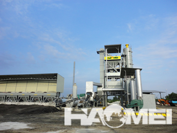 Mobile asphalt concrete mixing plant