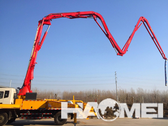 Boom concrete pump truck