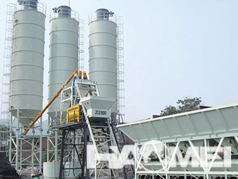 Bucket type concrete mixing station