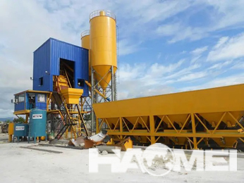 Concrete mixing station batching system