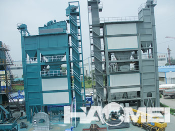 High efficiency asphalt mixing plant