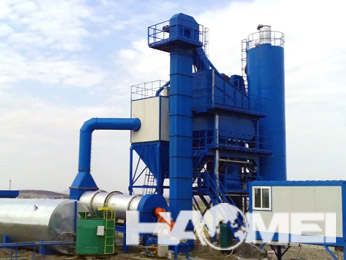 What is the capacity of an asphalt mixing plant?